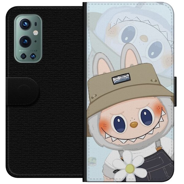 OnePlus 9 Pro Lompakkokotelo Labubu hattuineen - Pop Mart -hahmo Mr. Butcher retrotyylillä ja luonteella