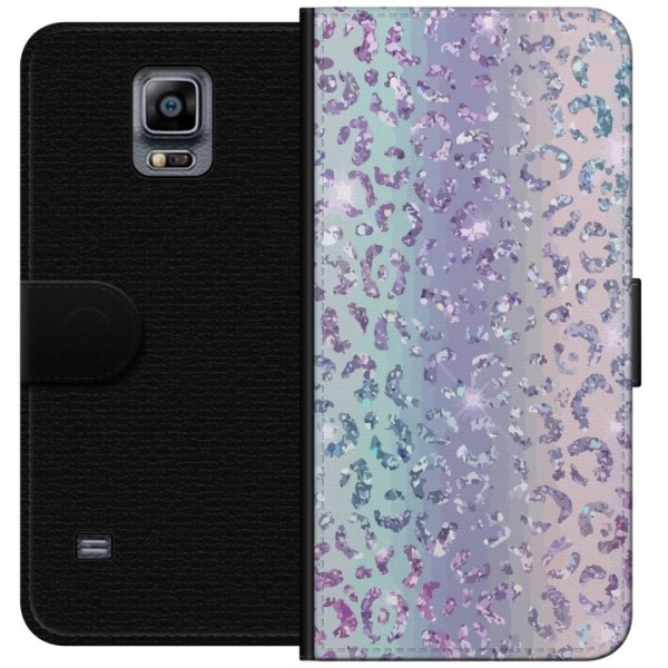 Samsung Galaxy Note 4 Lompakkokotelo Glitter Leopard