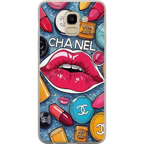 Samsung Galaxy J6 Genomskinligt Skal Chanel Lips