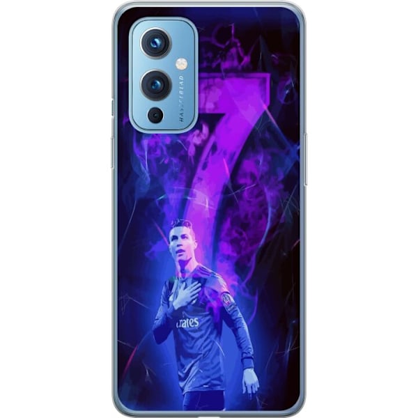 OnePlus 9 Gennemsigtig cover Ronaldo 7 - Fodboldlegende i Hand