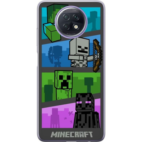 Xiaomi Redmi Note 9T Gjennomsiktig deksel Minecraft