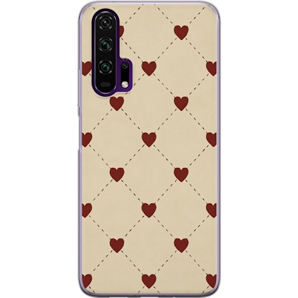 Honor 20 Pro  Läpinäkyvä kuori Sydänverkko
