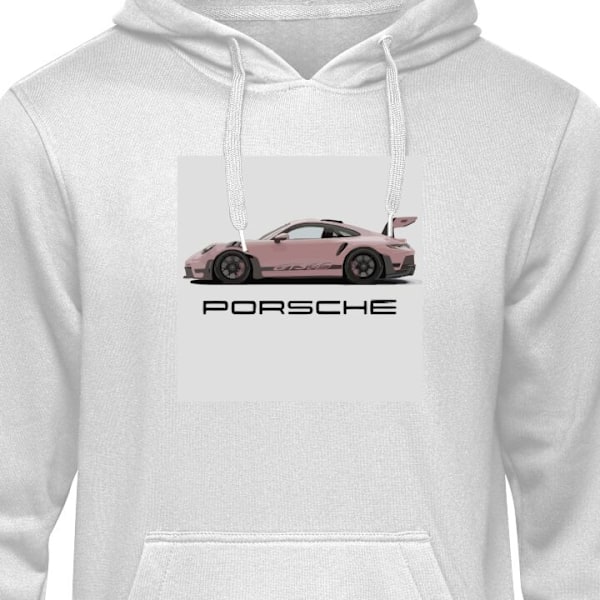 Børne-Hoodie | Blød Hættetrøje til Børn Porsche 911 Pink grå 9-11 År