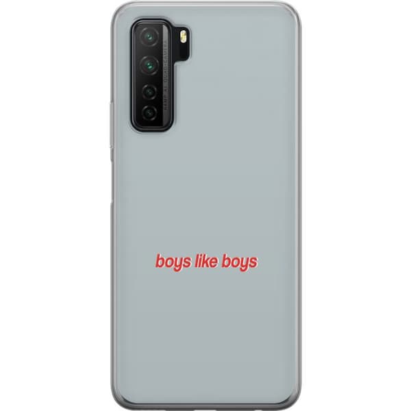 Kompatibelt Mobilskal till Huawei  P40 lite 5G Boys Like Boys text grå