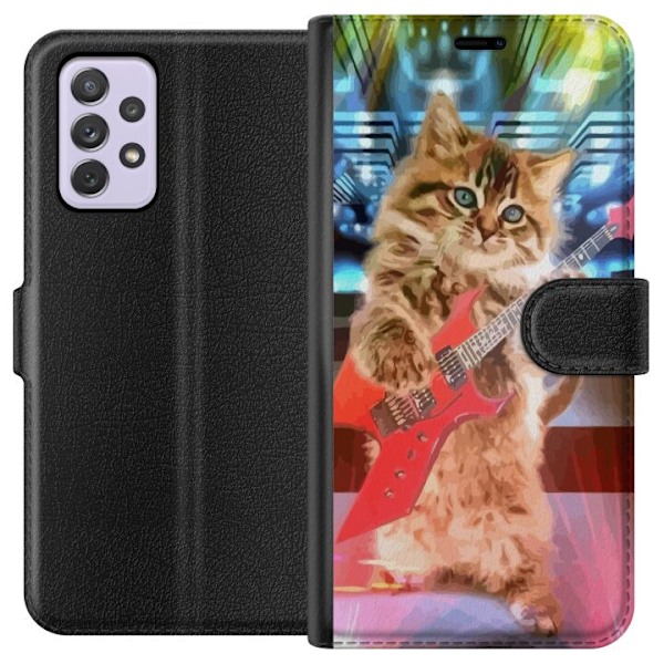 Samsung Galaxy A52s 5G Plånboksfodral Kattunge Elgitar