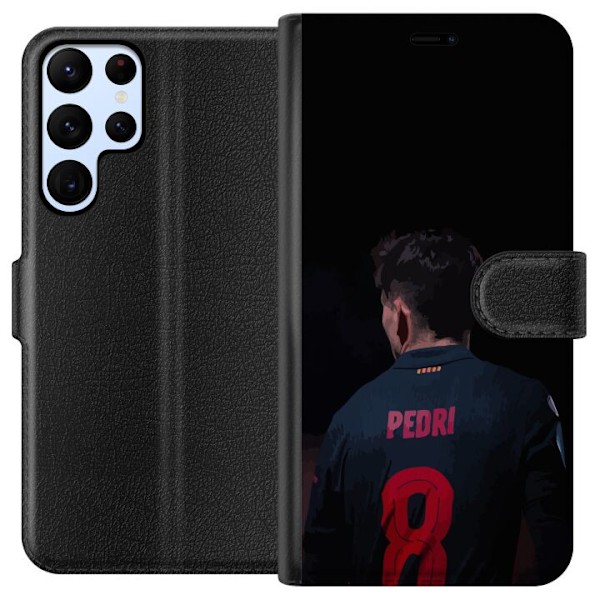 Samsung Galaxy S24 Ultra Tegnebogsetui Pedri FC Barcelona Fodbold Spansk Midtbanespiller Mål Sportsmotivation Fans Børn Ungdom