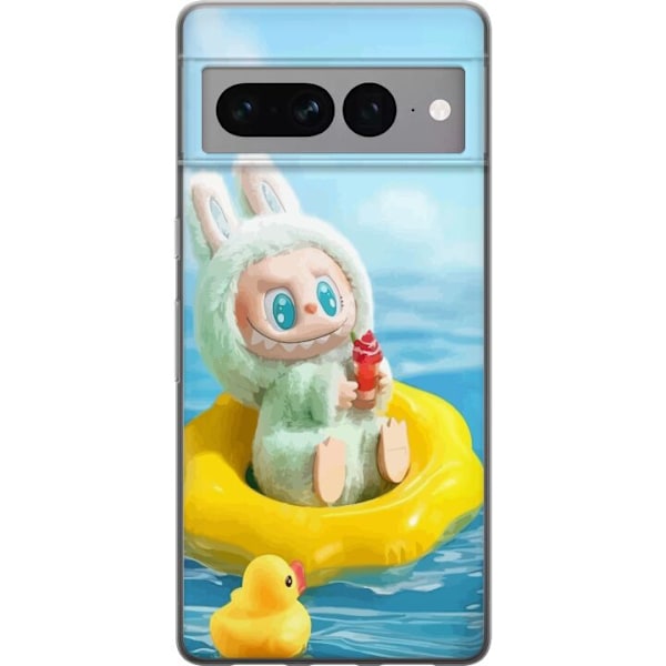Google Pixel 7 Pro Genomskinligt Skal Labubu Stripe Attack –