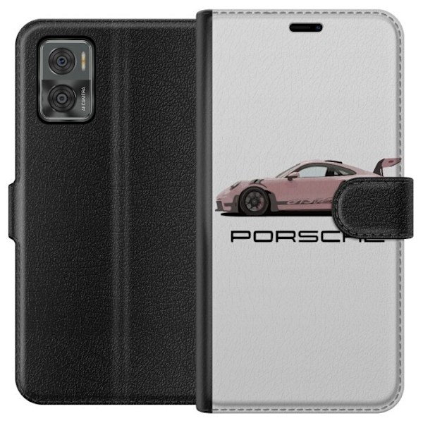 Motorola Moto E22i Lommeboketui Porsche 911 Pink