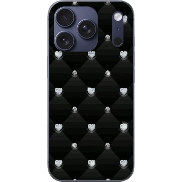 Kompatibelt Mobilskal till Apple iPhone 17 Pro Bling Heart
