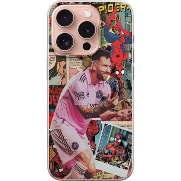 Apple iPhone 16 Pro Gjennomsiktig deksel Spiderman Messi