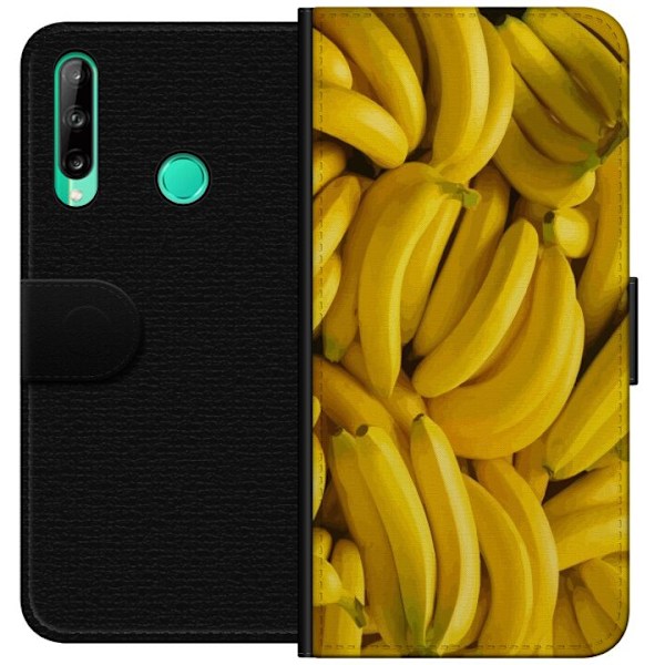 Huawei P40 lite E Plånboksfodral Banana Pattern – lekfullt mönster med gula bananer