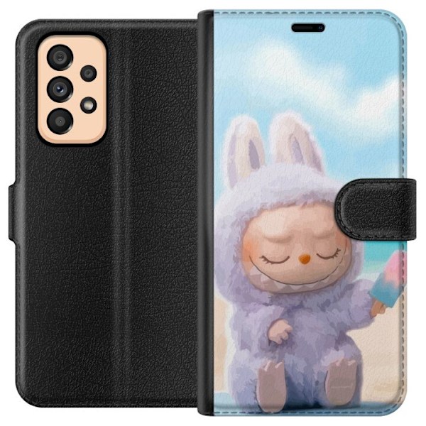 Samsung Galaxy A53 5G Plånboksfodral Labubu Pink Mood – Rosa monsterdesign