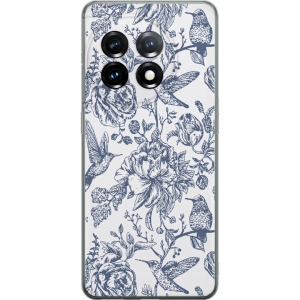 OnePlus 11 Genomskinligt Skal Blomster & Fåglar – romantisk