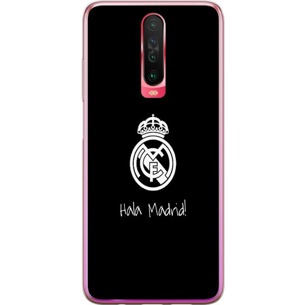 Xiaomi Redmi K30 Genomskinligt Skal Real Madrid Emblem Fotboll Stolthet Vit Guld Klubbmärke Champions La Liga Fans Ikoniskt Sport