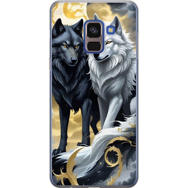 Samsung Galaxy A8 (2018) Genomskinligt Skal Vargar i månen