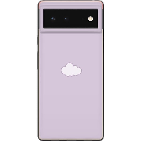 Google Pixel 6 Läpinäkyvä kuori Lila Pilvi - minimalistinen pilvi lila taustalla