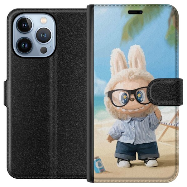 Apple iPhone 13 Pro Plånboksfodral Labubu Dark Dreams – Mö