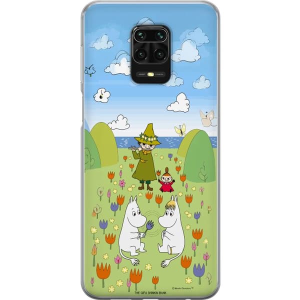 Kompatibelt Mobildeksel til Xiaomi Redmi Note 9S Mumin i blomsteräng grønn
