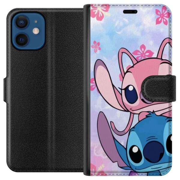 Kompatibel Tegnebogsetui til Apple iPhone 12 Stitch & Angel