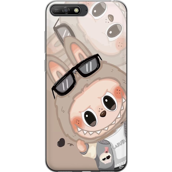 Huawei Y6 (2018) Genomskinligt Skal Labubu Rainbow Chaos – F