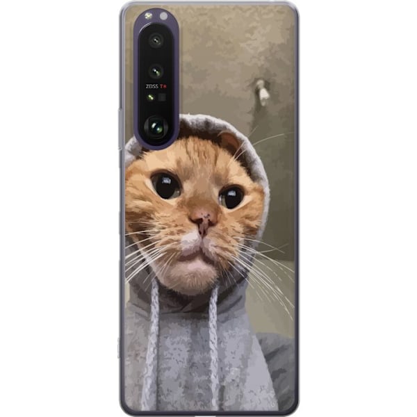 Sony Xperia 1 III Genomskinligt Skal Katt Tröja