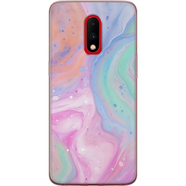 OnePlus 7 Genomskinligt Skal Pastellmarmor