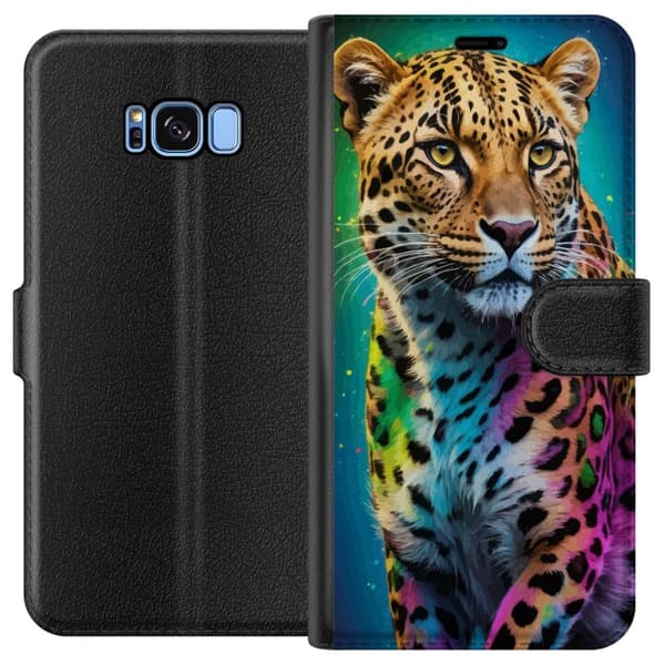 Kompatibelt Plånboksfodral till Samsung Galaxy S8 Leopard