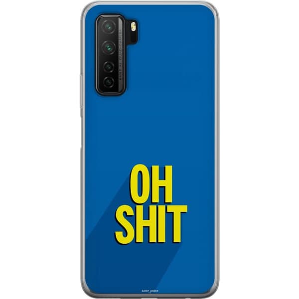 Kompatibelt Mobilskal till Huawei  P40 lite 5G Oh Shit text blå