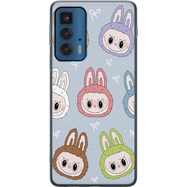 Motorola Edge 20 Pro Gjennomsiktig deksel Pastel Labubu