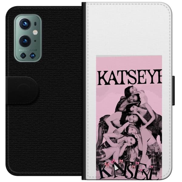 Kompatibel Tegnebogsetui til OnePlus 9 Pro kattøje pink