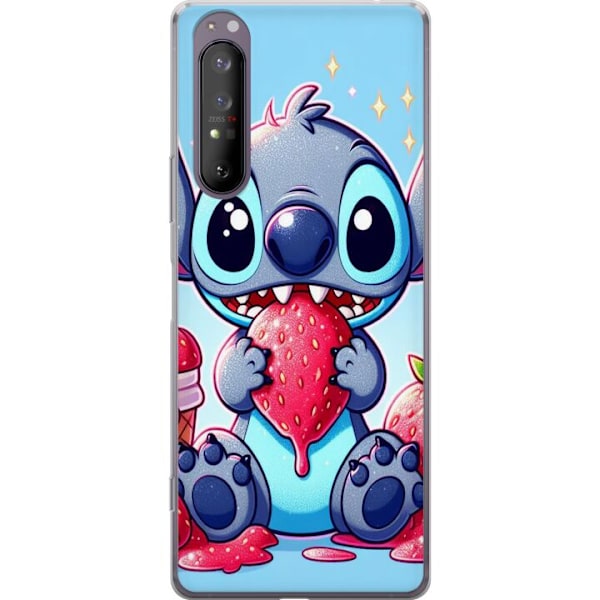 Sony Xperia 1 II Läpinäkyvä kuori Strawberry Stitch
