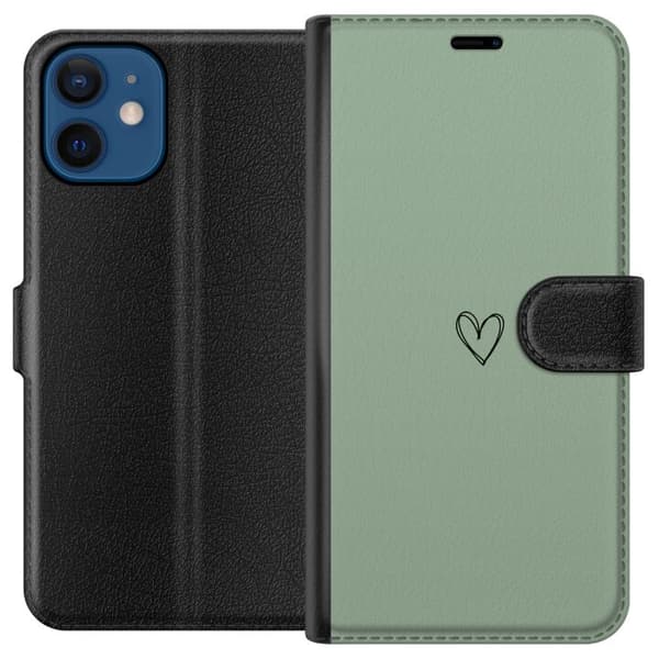 Kompatibelt Plånboksfodral till Apple iPhone 12 Hjärta