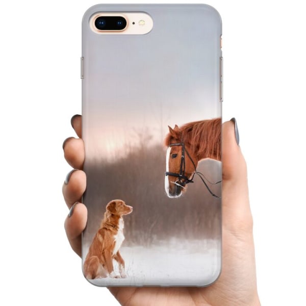 Apple iPhone 8 Plus TPU Mobilcover Hest & Hund