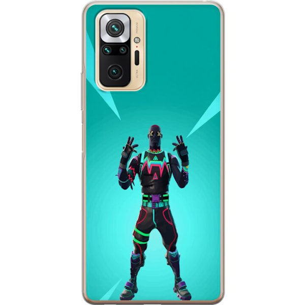 Xiaomi Redmi Note 10 Pro Gennemsigtig cover sort ridder fortni