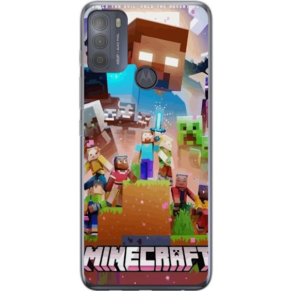 Motorola Moto G50 Gennemsigtig cover Minecraft