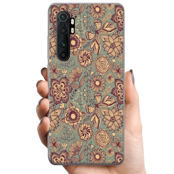 Xiaomi Mi Note 10 Lite TPU Mobilcover Vintage Blomster