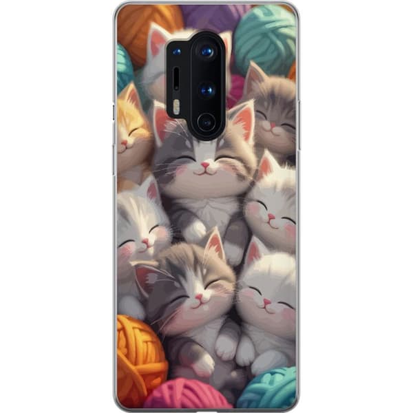 Kompatibel Mobilcover til OnePlus 8 Pro Sovande kattungar beige