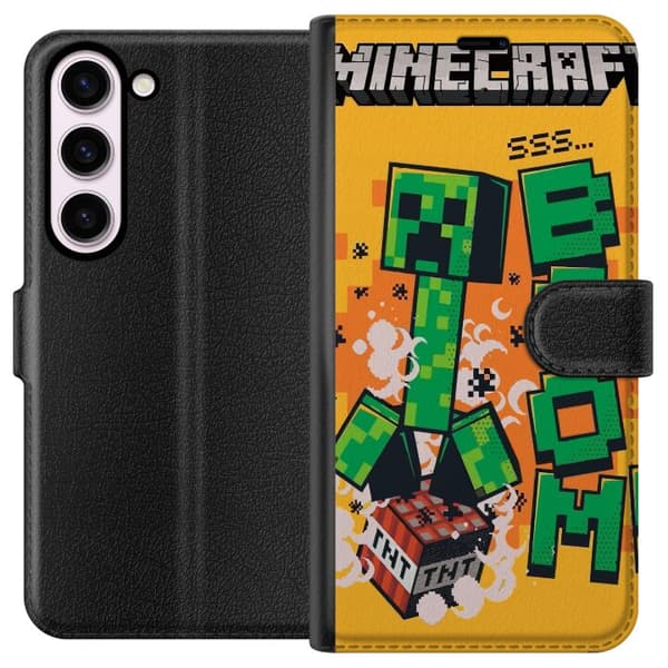 Kompatibelt Plånboksfodral till Samsung Galaxy S23 Minecraft Boom