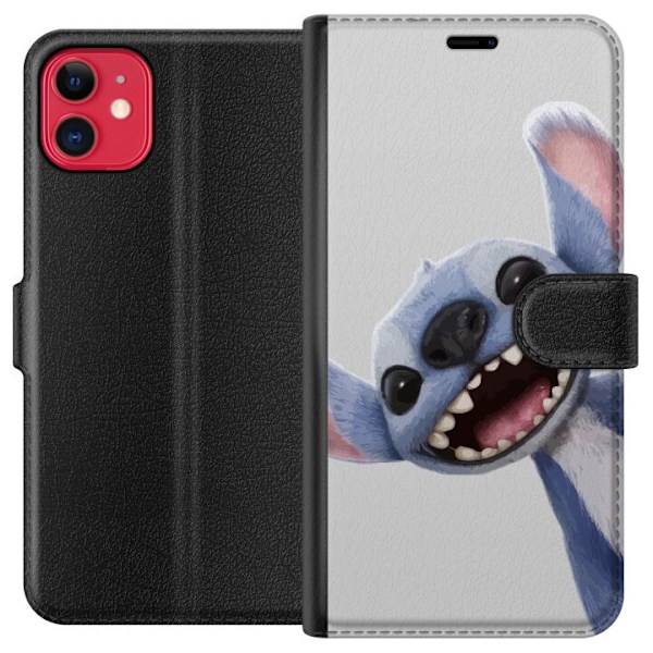 Apple iPhone 11 Plånboksfodral Stitch i Fart – Kawaii Design för Fans & Barn