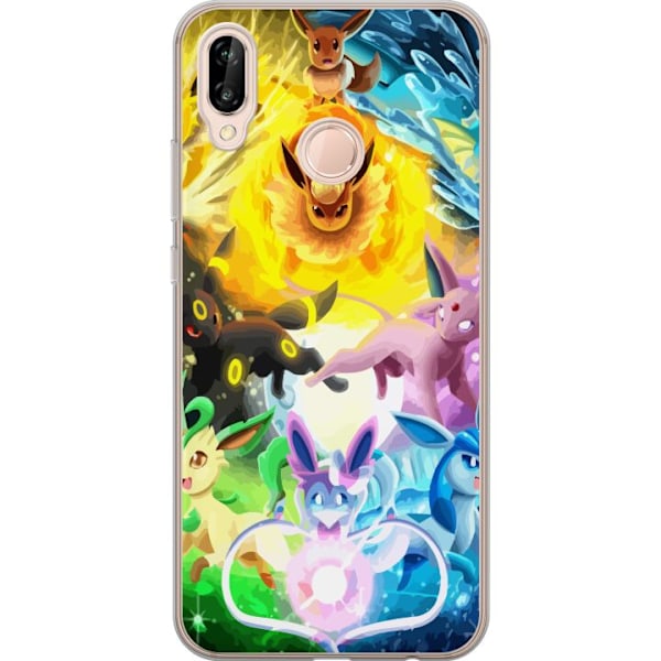 Huawei P20 lite Läpinäkyvä kuori Pokemon