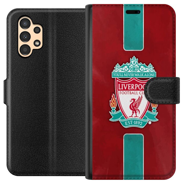 Samsung Galaxy A13 Tegnebogsetui Liverpool FC - Klassisk Fodbo
