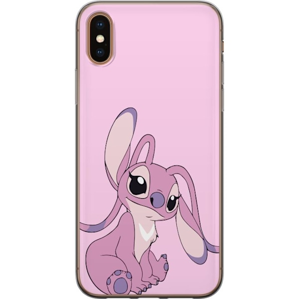 Apple iPhone X Gennemsigtig cover Stitch lyserød