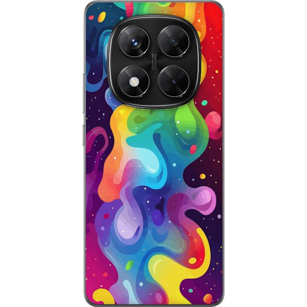 Xiaomi Redmi Note 14 Pro Genomskinligt Skal Color Splash Abstrakt Konst Design Färgstarkt Mönster Modern Populär Väggkonst Grafiskt Trend