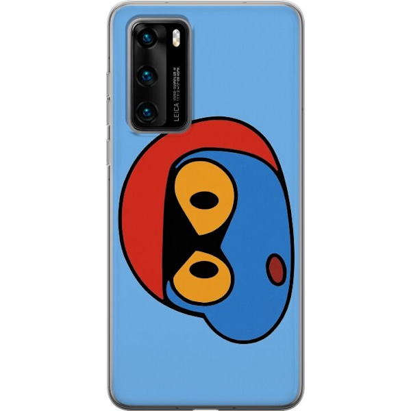 Huawei P40 Genomskinligt Skal Bold Bot Head