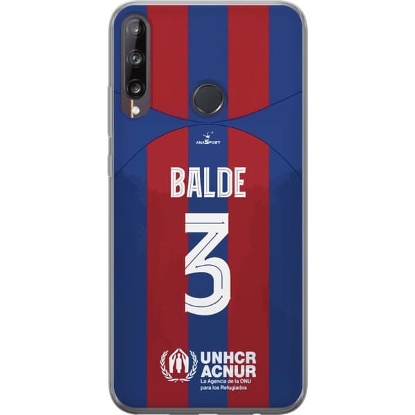 Kompatibelt Mobildeksel til Huawei P40 lite E Balde nummer 3 fotballtrøye blå og rød supporterdesign blå