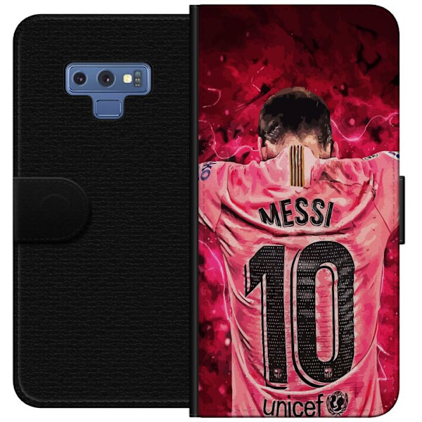 Samsung Galaxy Note9 Tegnebogsetui Messi Fodbold Barcelona Argentina Motiv Legendarisk Spiller FC Barcelona Nummer 10 Sport Fodbold