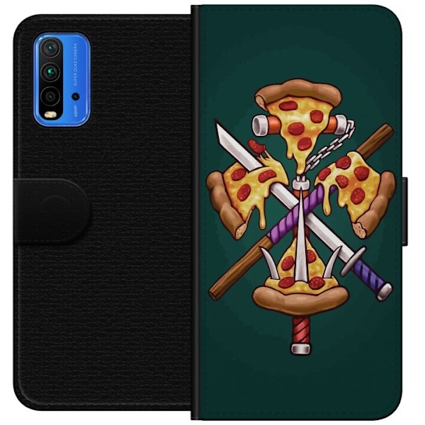 Xiaomi Redmi Note 9 4G Lommeboketui Pizza