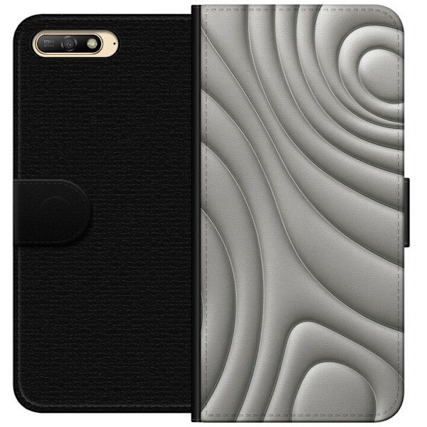 Huawei Y6 (2018) Lompakkokotelo Hopea-aallot