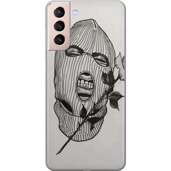 Samsung Galaxy S21 Läpinäkyvä kuori Hiihtomaski Ros Katutyö Muotoilu Graafinen Kuvio Jännitys Kaupunkityyli Katutaidetta Naamiaiset Symboli