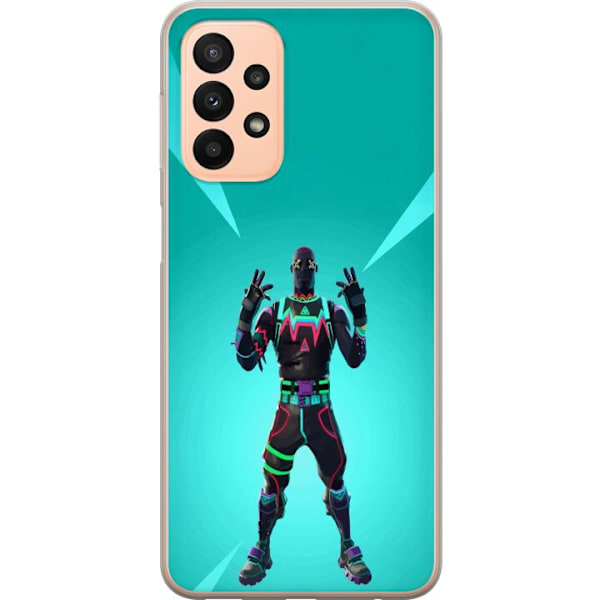 Samsung Galaxy A23 Gjennomsiktig deksel svart ridder fortnite